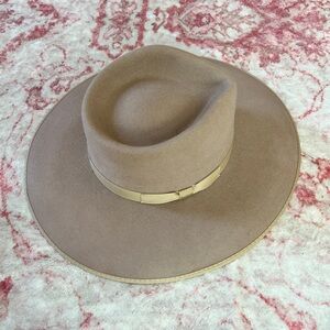 Lack Of Color Tan Wool Hat